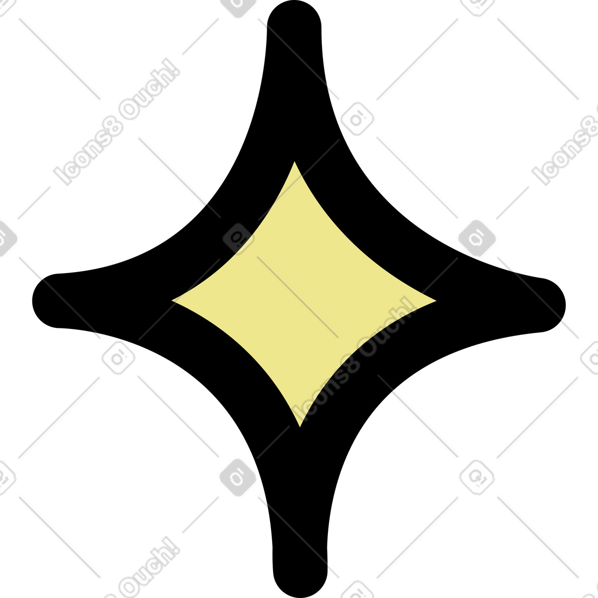 Stern-Illustration im Mochi-Stil als Download in PNG, SVG