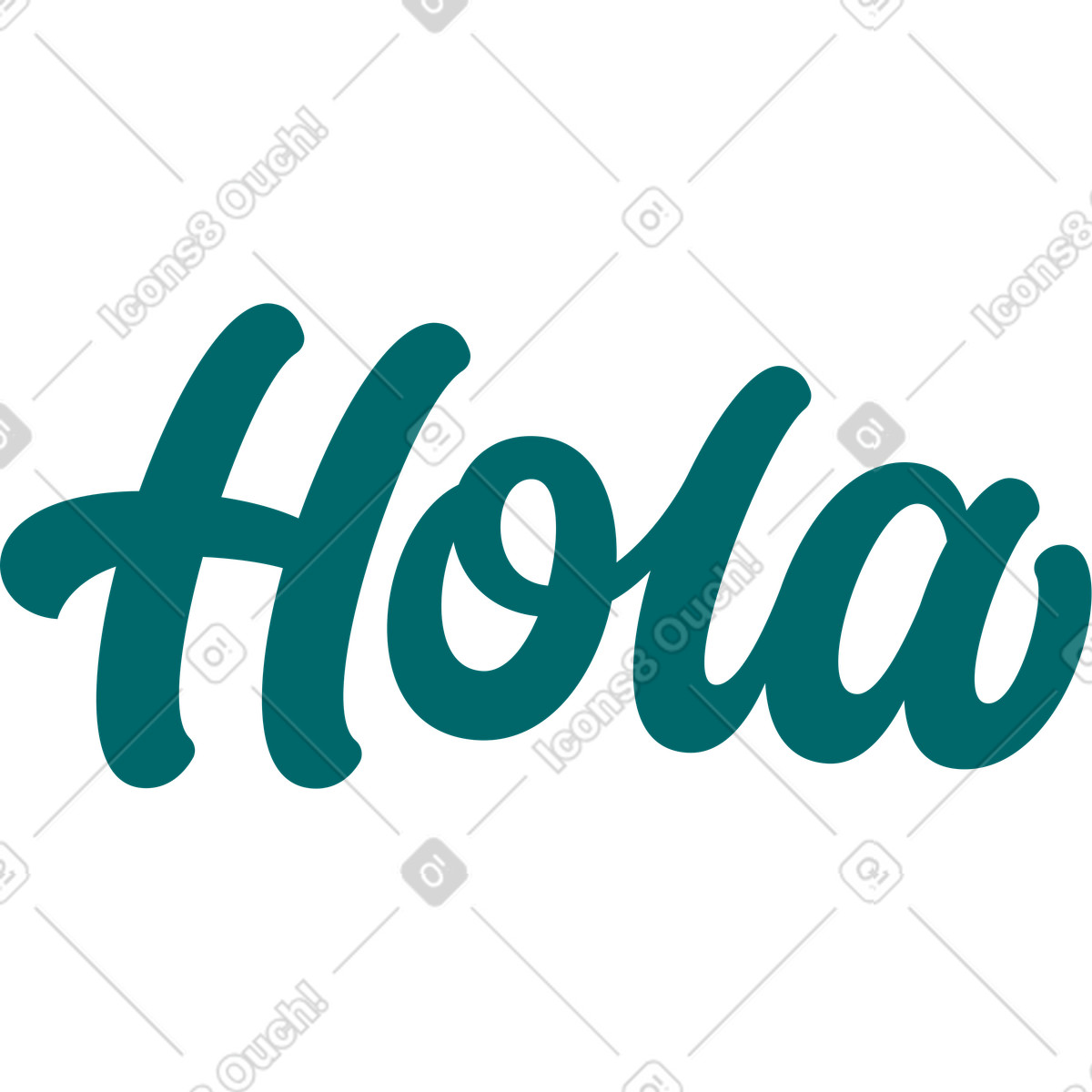 Scritta hola illustrazione in stile Sammy Line scarica in PNG, SVG