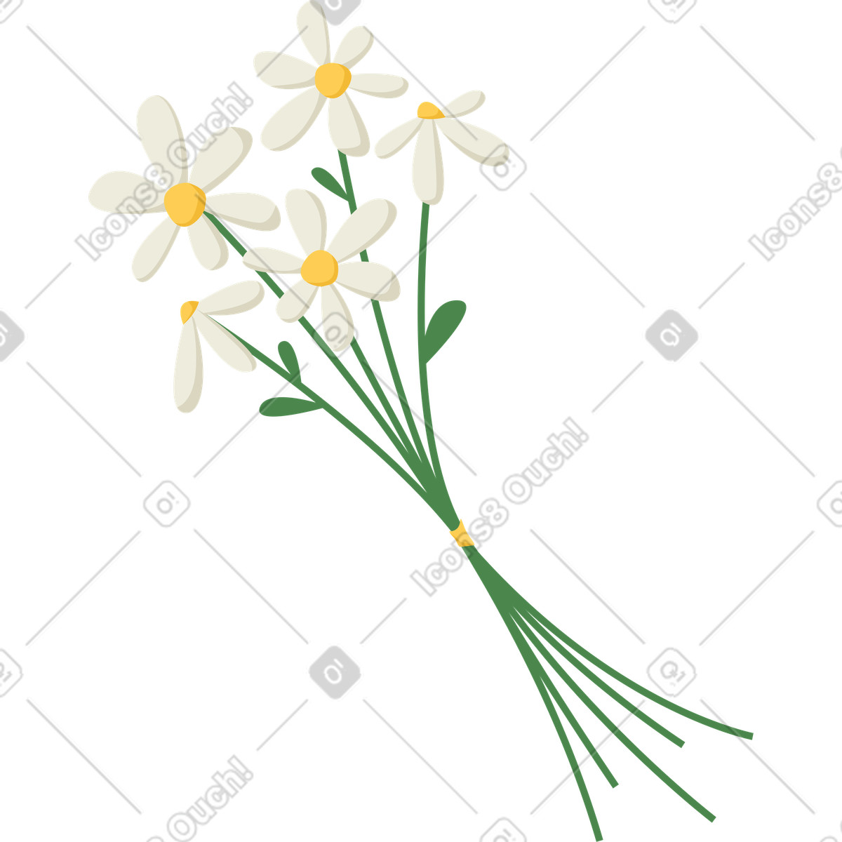 Ilustración Flores en estilo Social a descargar en PNG y SVG