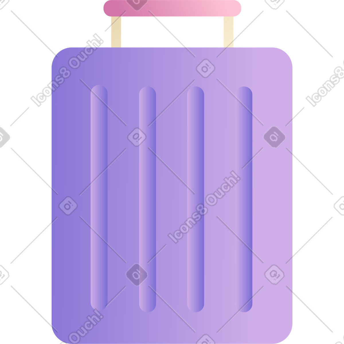 Suitcase illustration in Silky style download in PNG, SVG