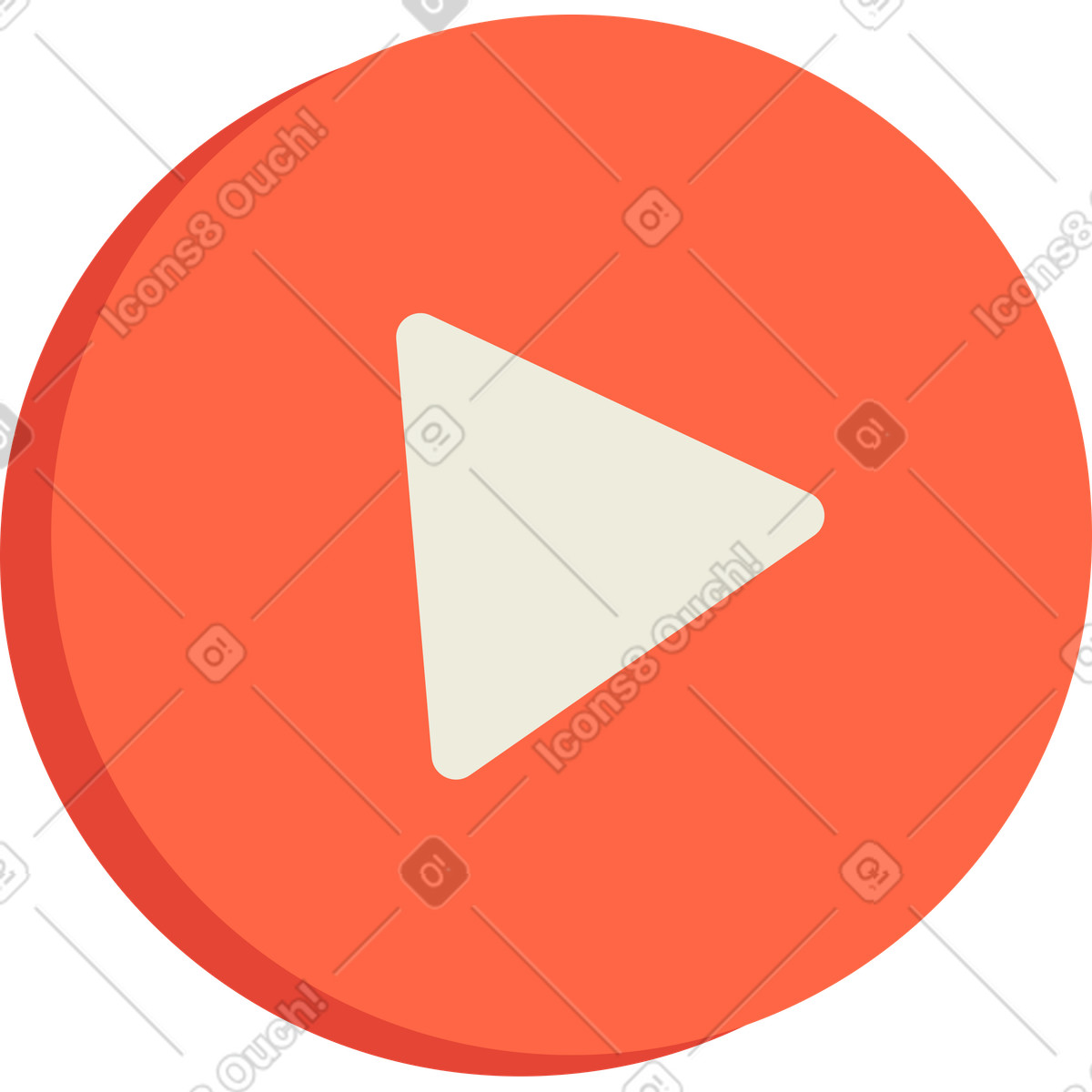Ilustración Botón de play en estilo Social a descargar en PNG y SVG