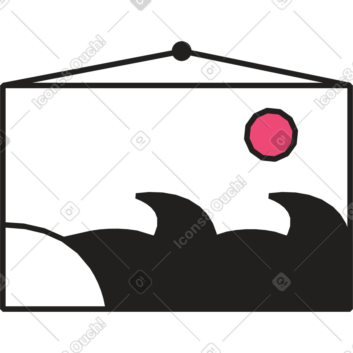 Illustration Image de vague dans le style Dazzle Line à télécharger aux formats PNG, SVG