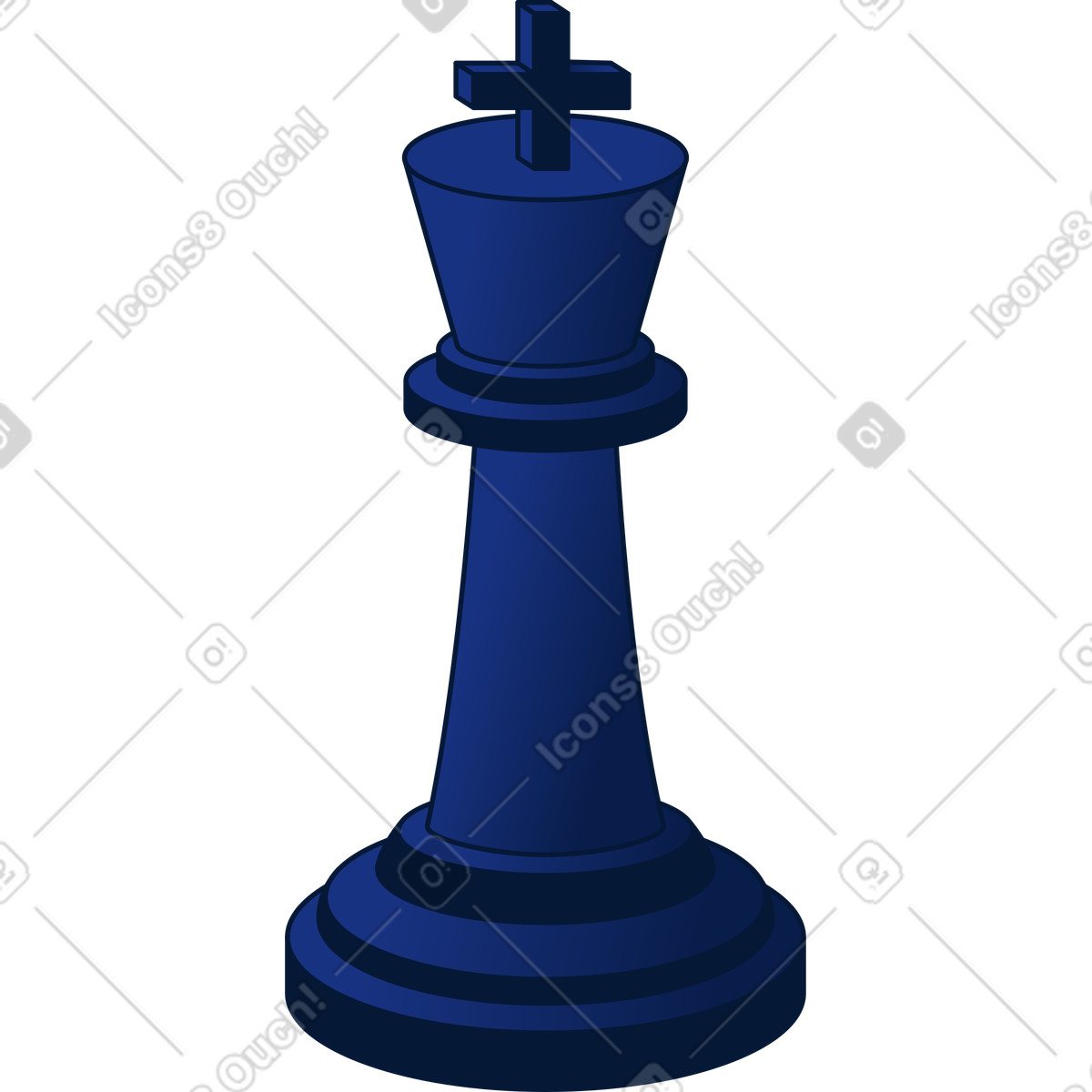Black king illustration in Neat style download in PNG, SVG