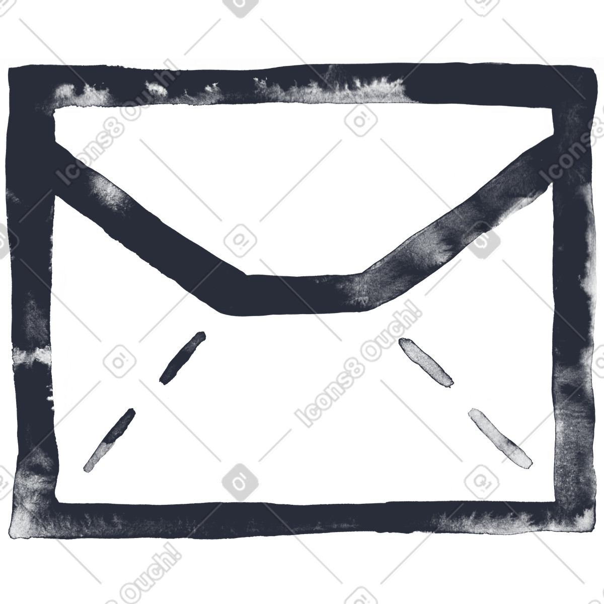 Briefumschlag-Illustration im Inky-Stil als Download in PNG, SVG