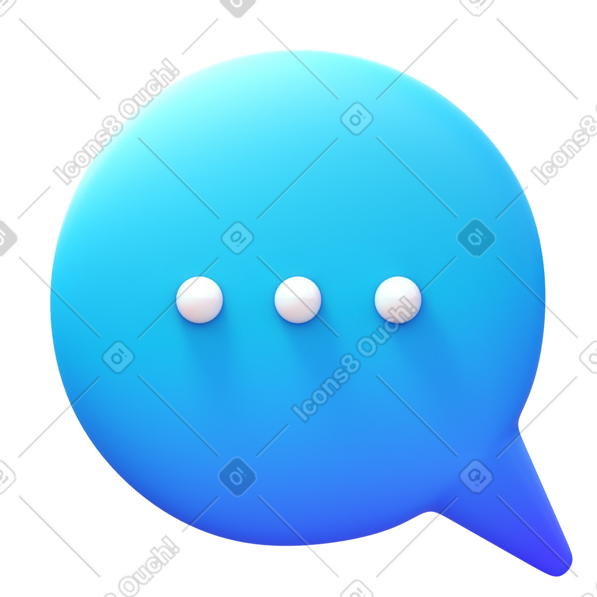 Chat bubble typing illustration in PNG, SVG