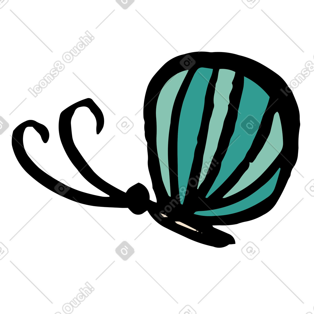 Farfalla illustrazione in stile Scandi scarica in PNG, SVG