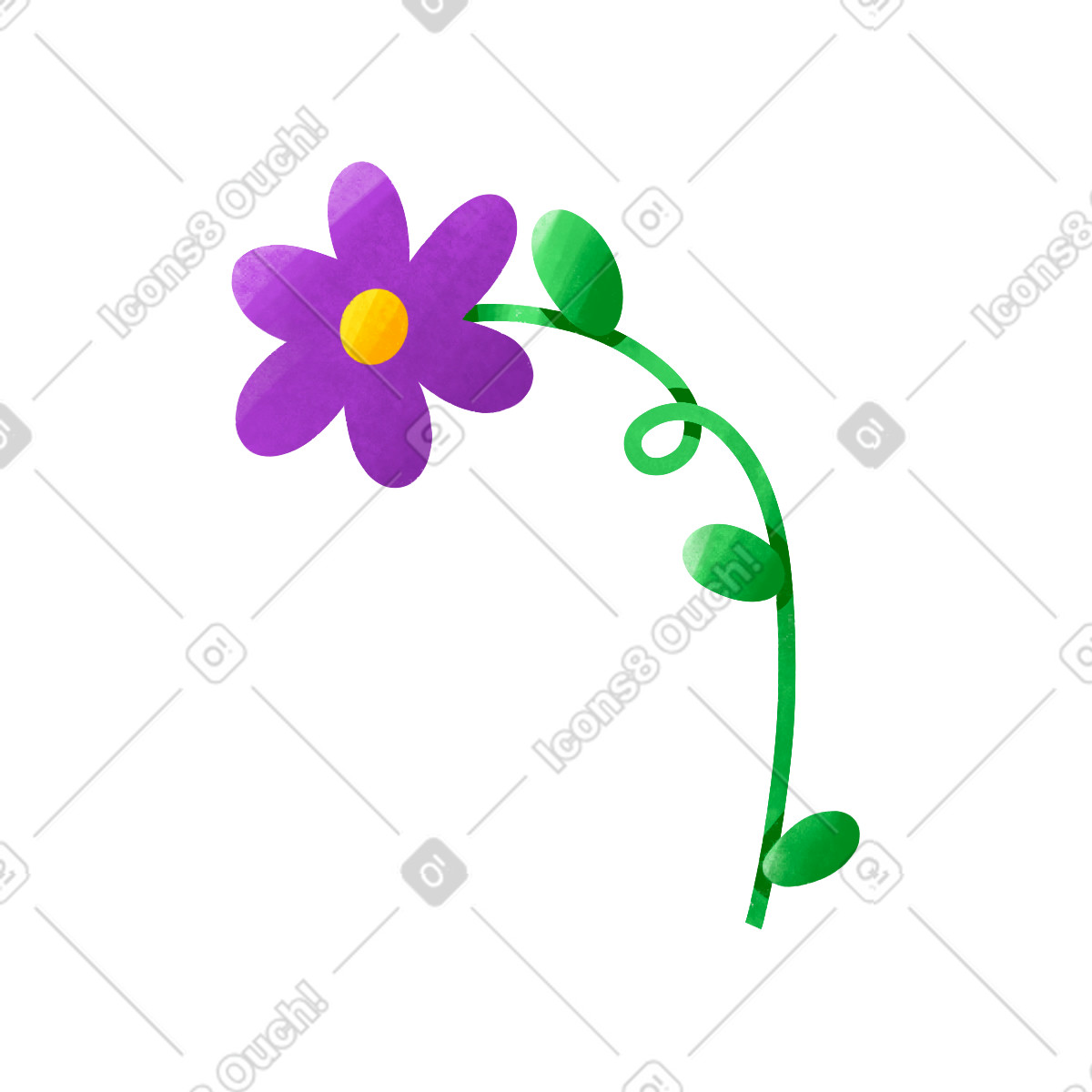 Ilustración Flower en estilo Bonbon a descargar en PNG y SVG