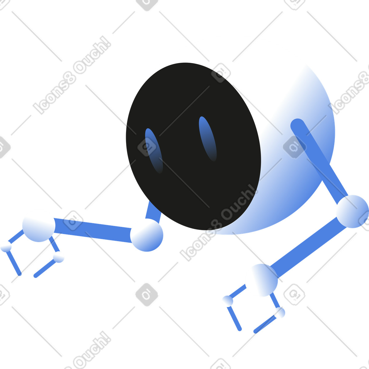 Network スタイルの ロボットアシスタント のイラストをPNG、SVG形式でダウンロード