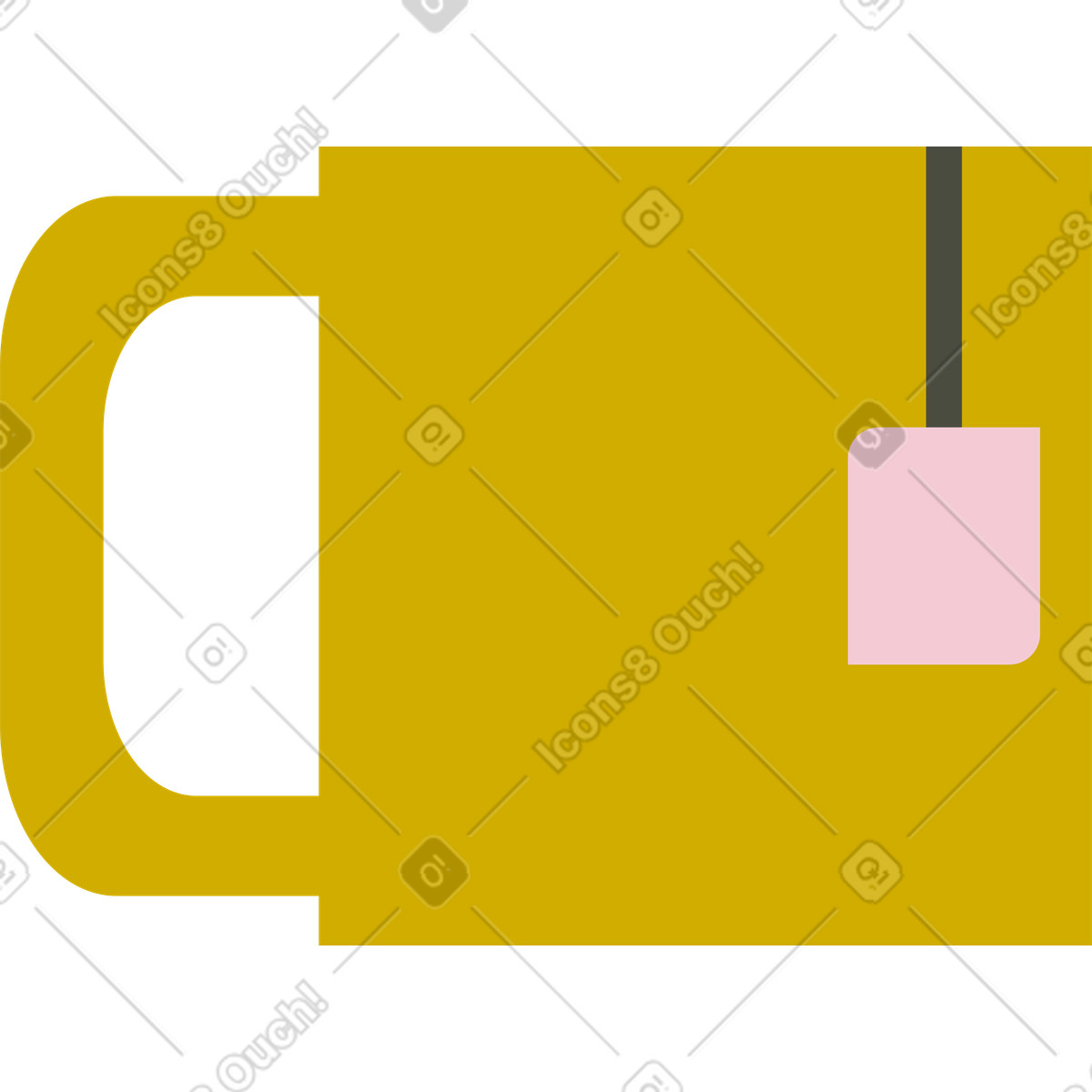 Mug illustration in Vector style download in PNG, SVG