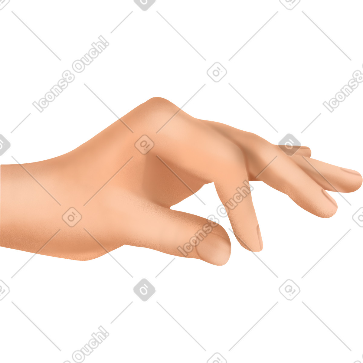 Jumble 스타일의 Hand holding something with fingers 일러스트레이션 PNG, SVG 다운로드