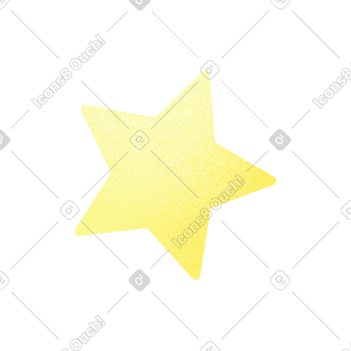 Yellow star illustration in Joy style download in PNG, SVG