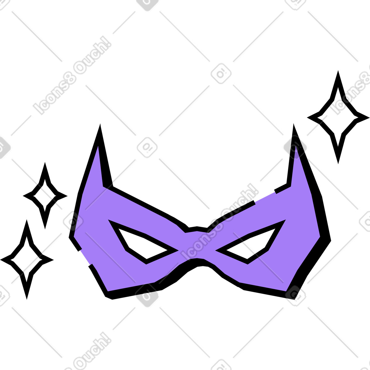 下载 Amethyst 风格的 超级英雄面具 插画，支持 PNG、SVG 格式