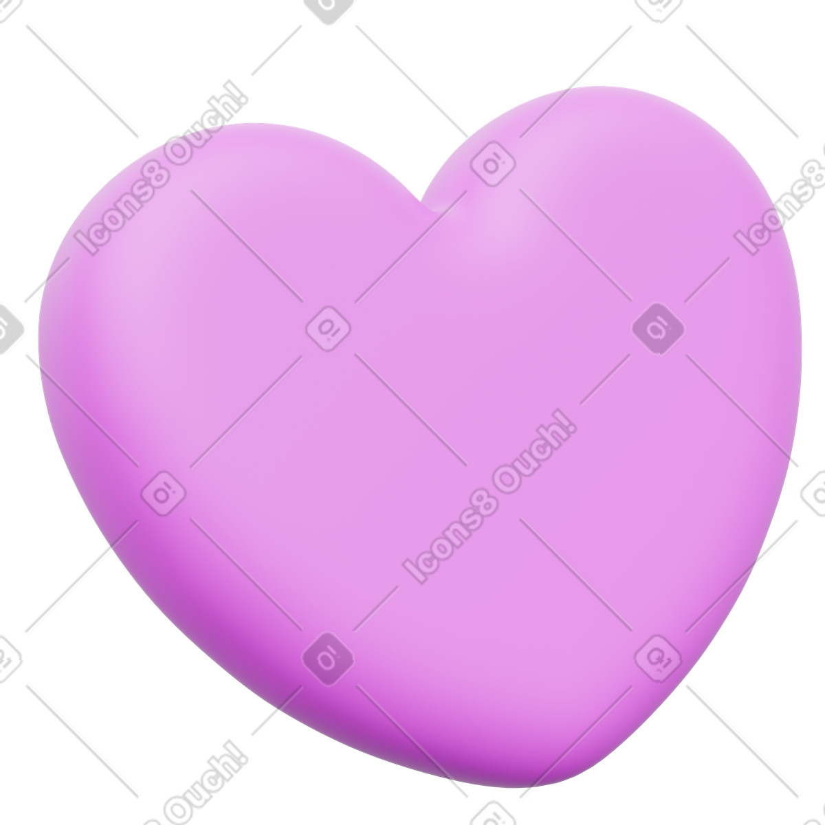 Heart icon symbol for love and emotion illustration in 3D Playful style download in PNG, SVG