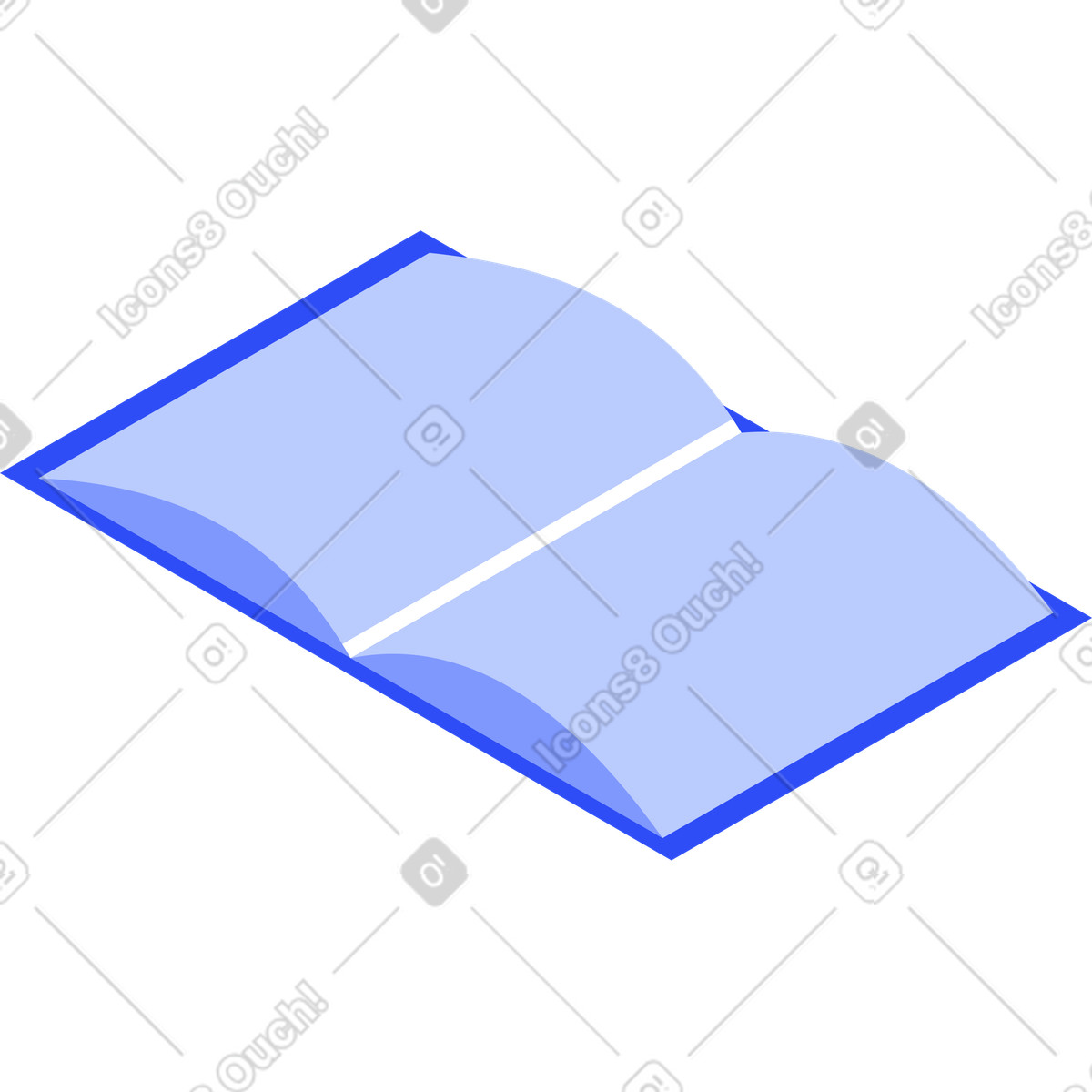 Opened book illustration in System style download in PNG, SVG