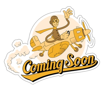 A pilot waving from a vintage airplane - Rubber style illustration