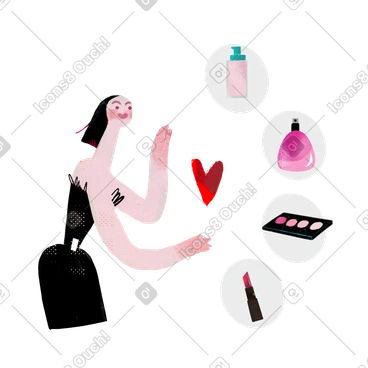 Reviewing beauty products PNG, SVG