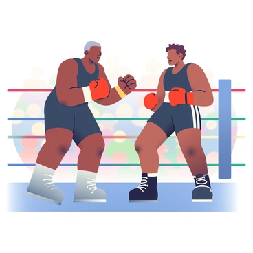 A boxing trainer giving strategic advice to a boxer in the corner