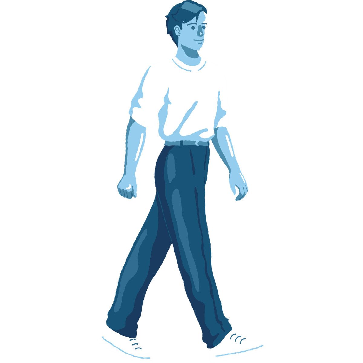 Ilustración Man walking en estilo Cherry a descargar en PNG y SVG