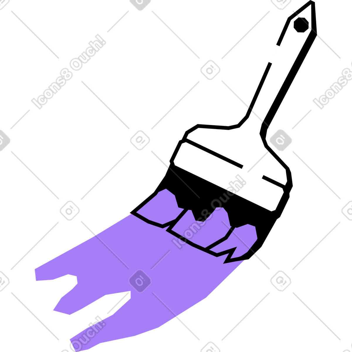 Pennello largo illustrazione in stile Amethyst scarica in PNG, SVG
