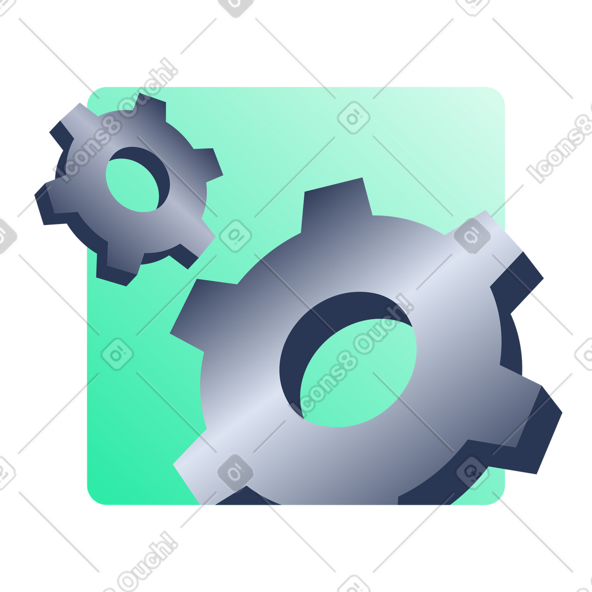 Ajustes con rueda dentada grande y peque&ntilde;a illustration in Lucent style download in PNG, SVG
