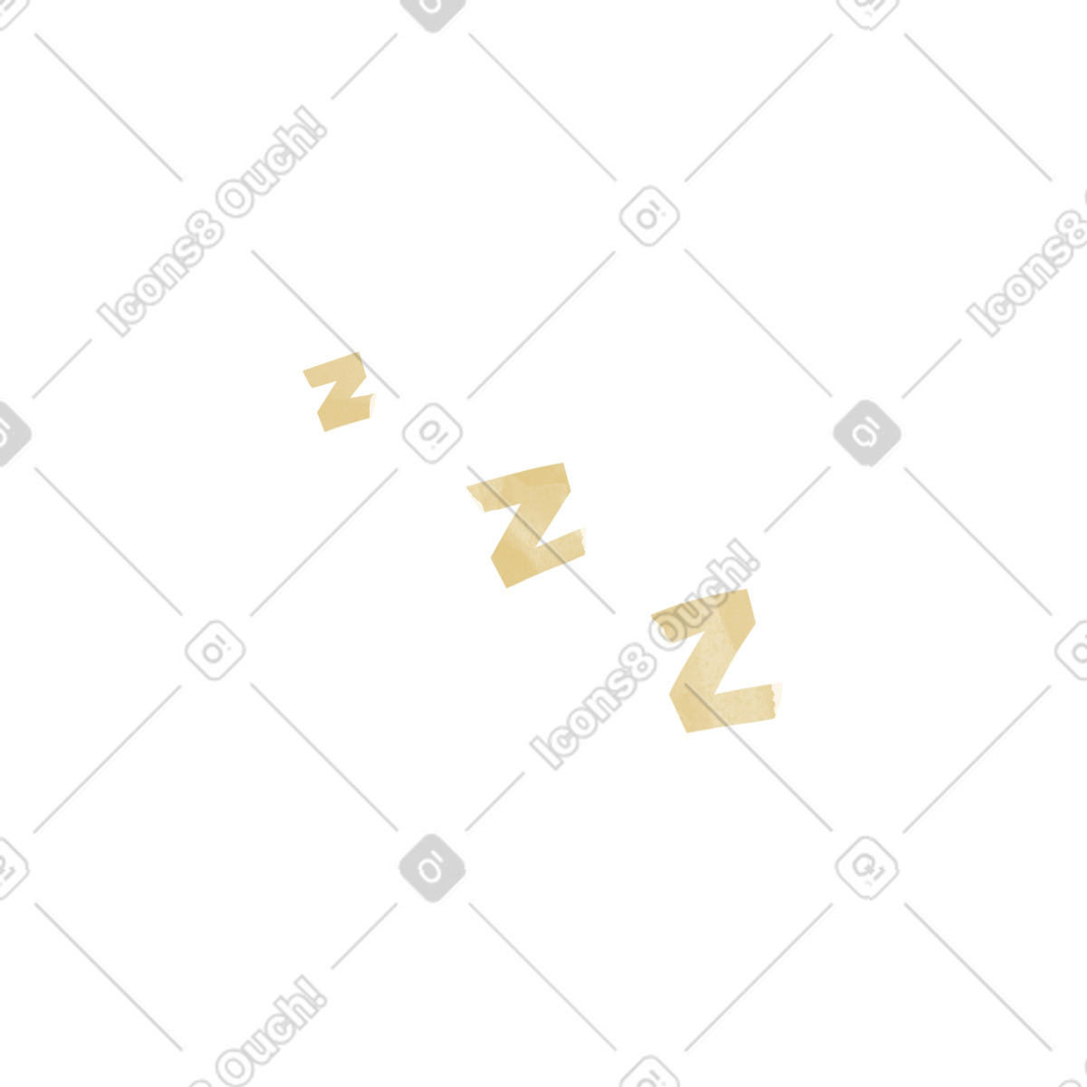 Ilustración Zzz en estilo Papery a descargar en PNG y SVG
