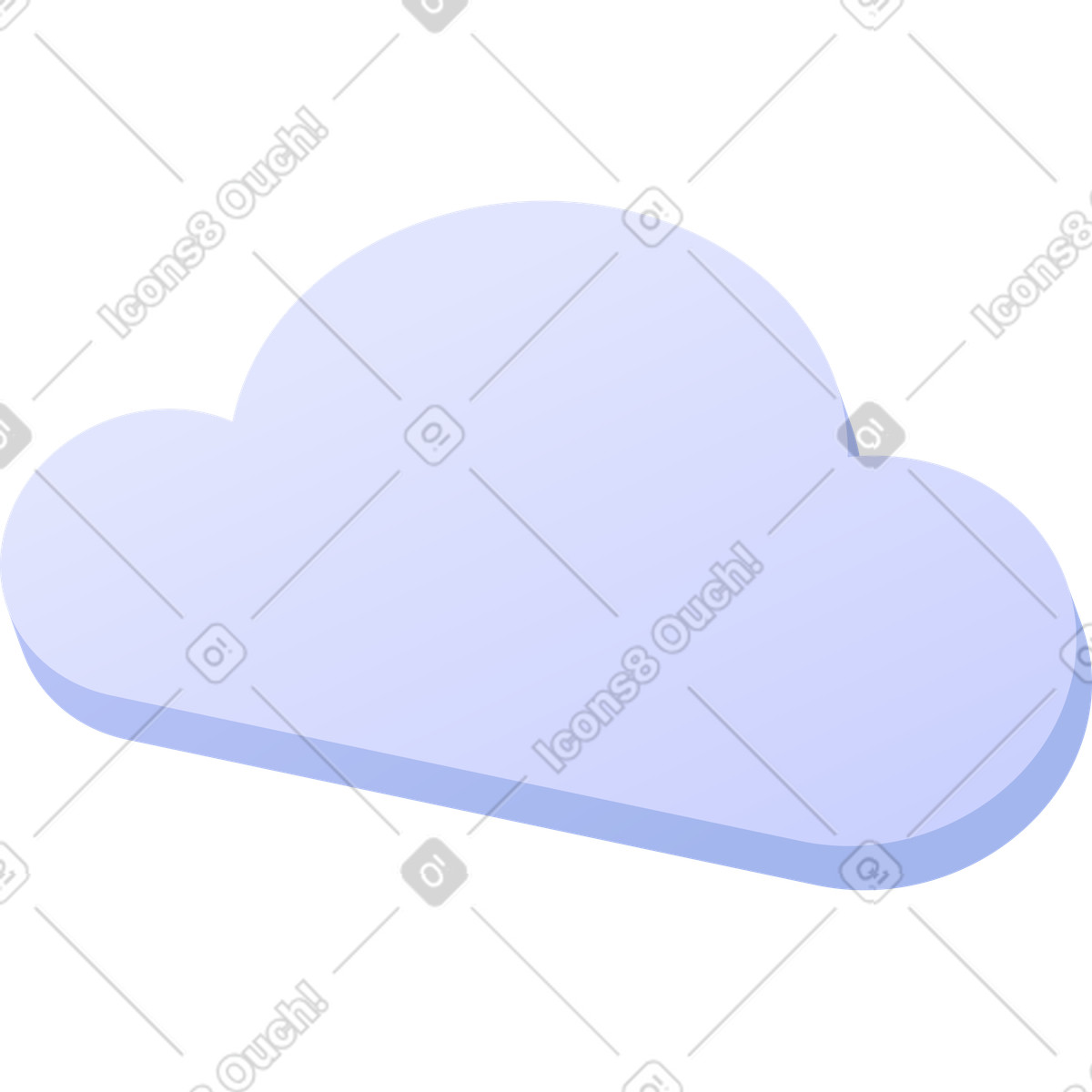 Online data backup cloud icon-Illustration im Quantum-Stil als Download in PNG, SVG