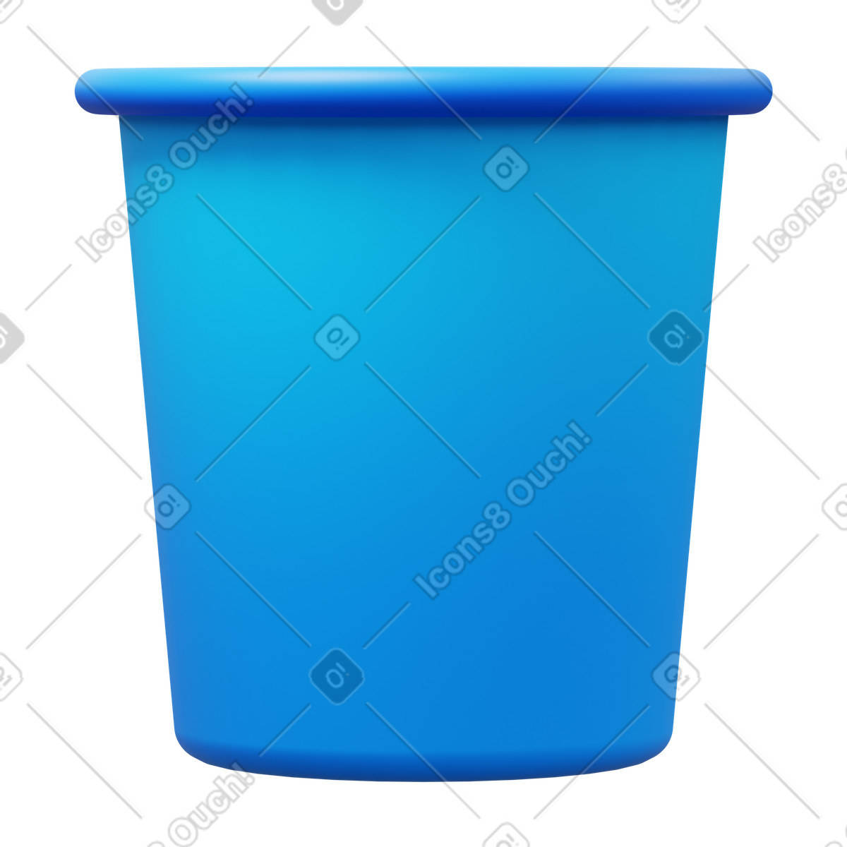 Empty trash illustration clipart in PNG SVG GIF for depicting cleanliness