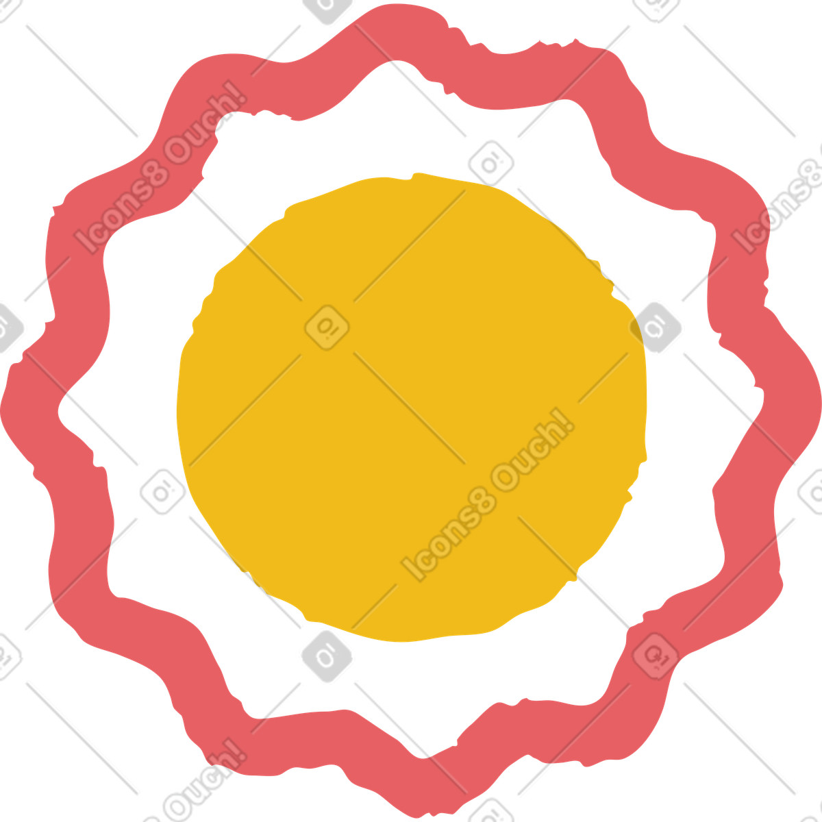 Flamenco スタイルの 太陽 のイラストをPNG、SVG形式でダウンロード
