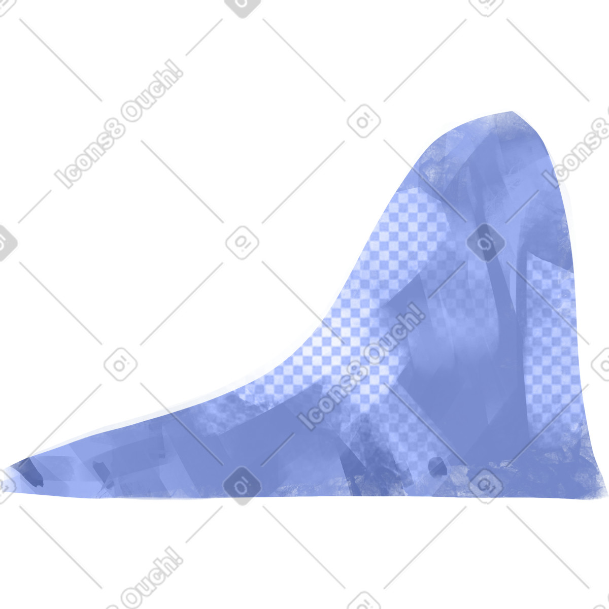 Snowy mountain illustration in Atomic style download in PNG, SVG