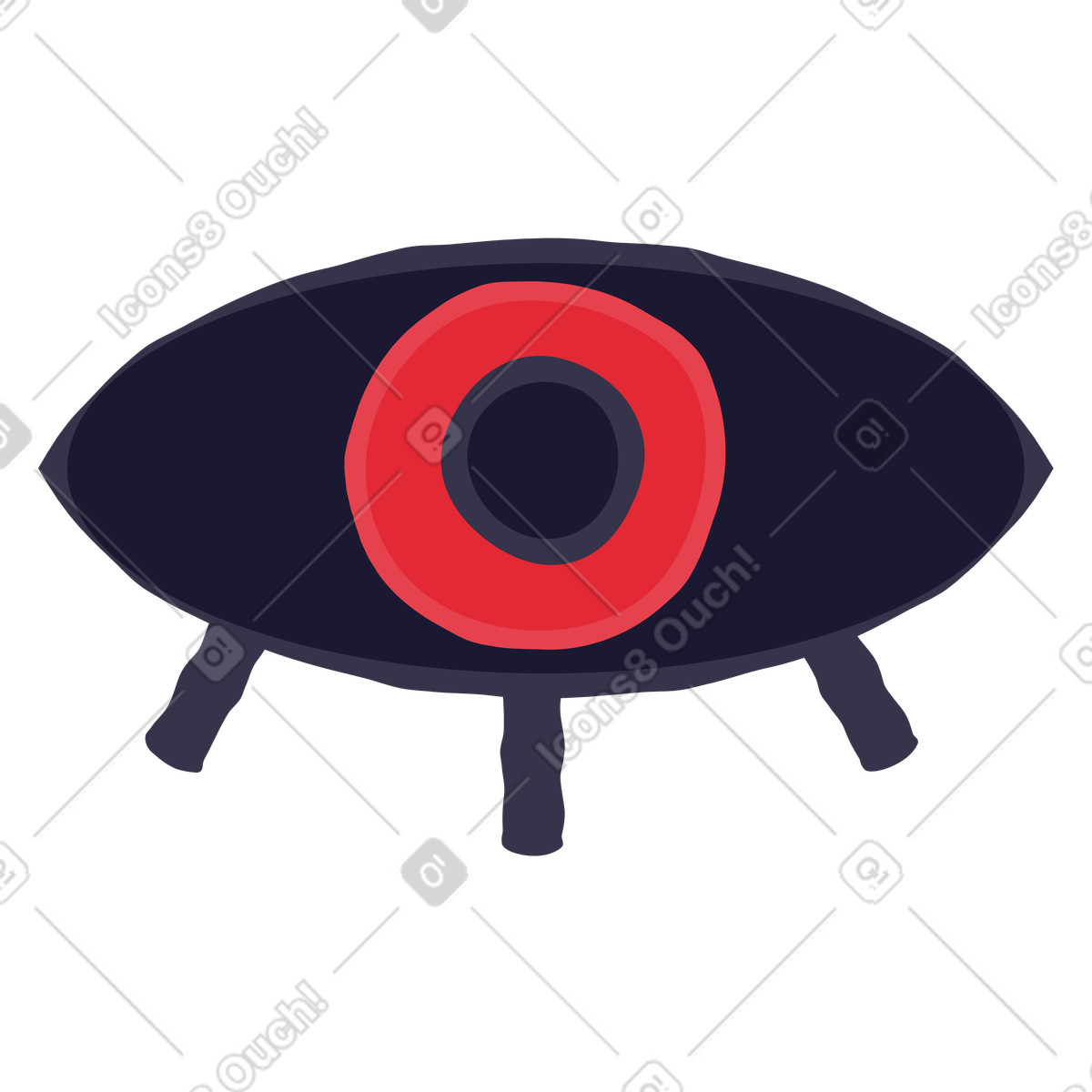 Ilustración Ojo en estilo Stripy a descargar en PNG y SVG