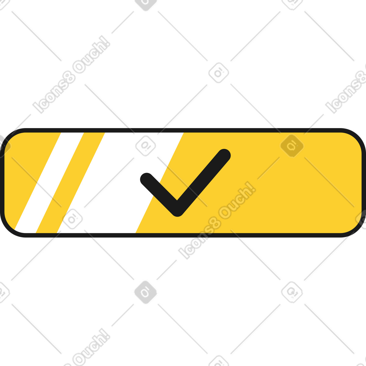 Ilustração de Yellow box with check mark em no estilo Taxi para baixar em PNG, SVG