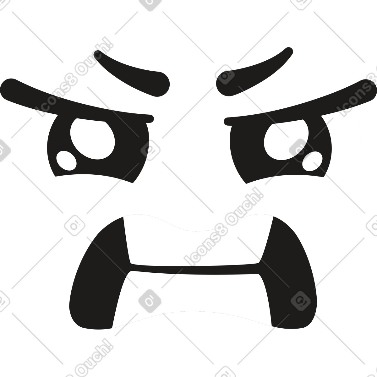 Ilustração de Emoção raivosa em no estilo Moji para baixar em PNG, SVG