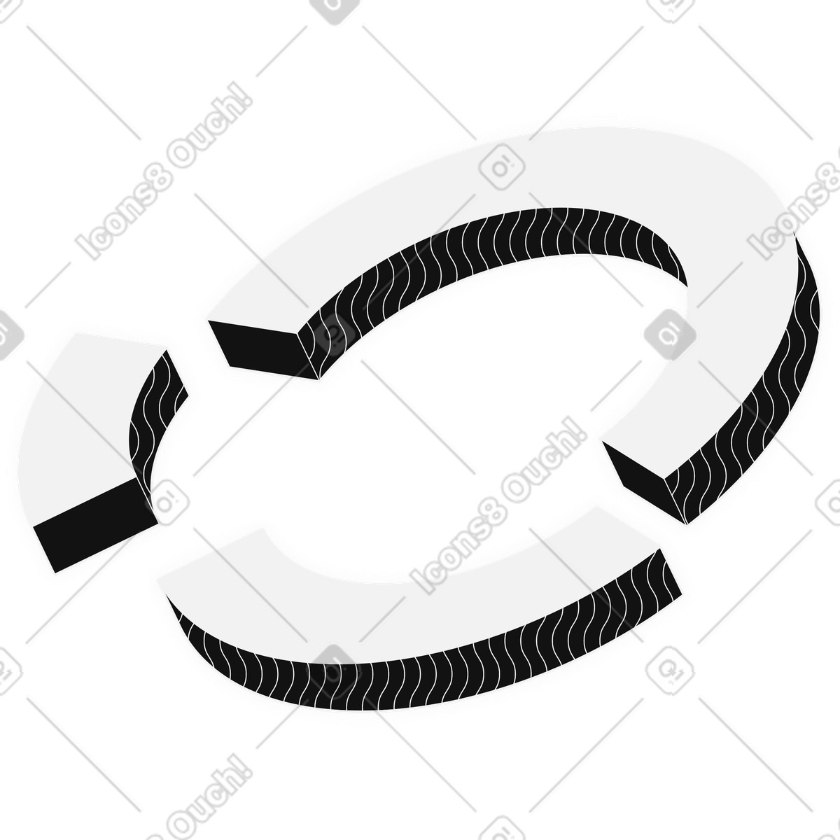 Ilustração de Loop processo em no estilo Inverse para baixar em PNG, SVG