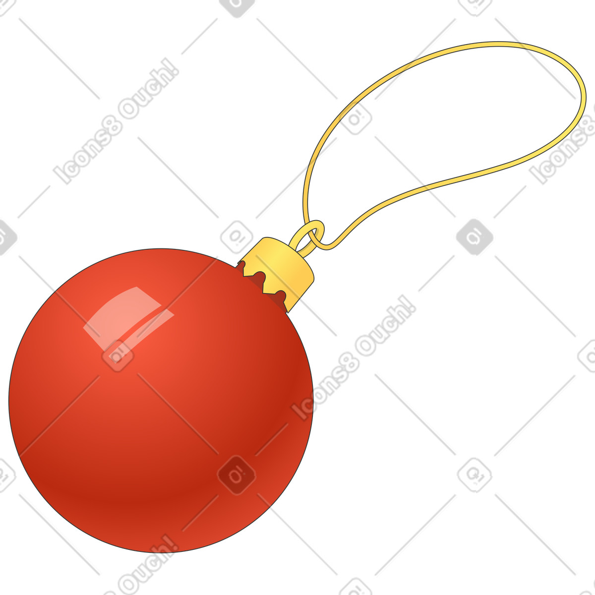 下载 Kit 风格的 圣诞球 插画，支持 PNG、SVG 格式