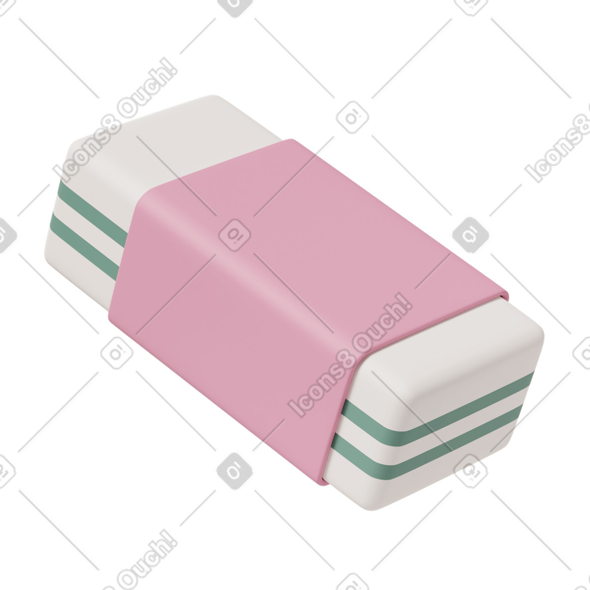 Ilustración Pink eraser en estilo 3D Casual life a descargar en PNG y SVG