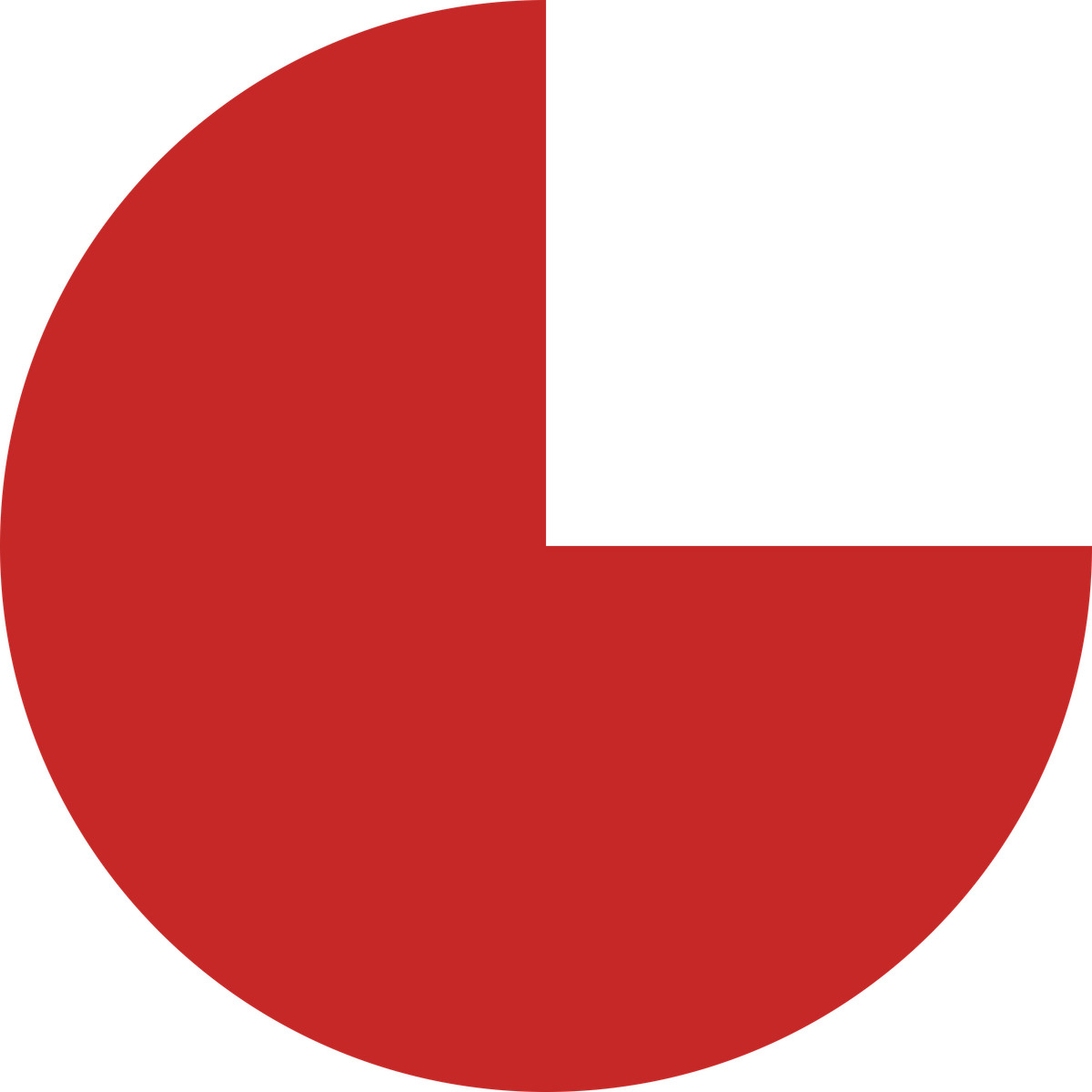 Ilustración Pie chart red en estilo Fogg a descargar en PNG y SVG