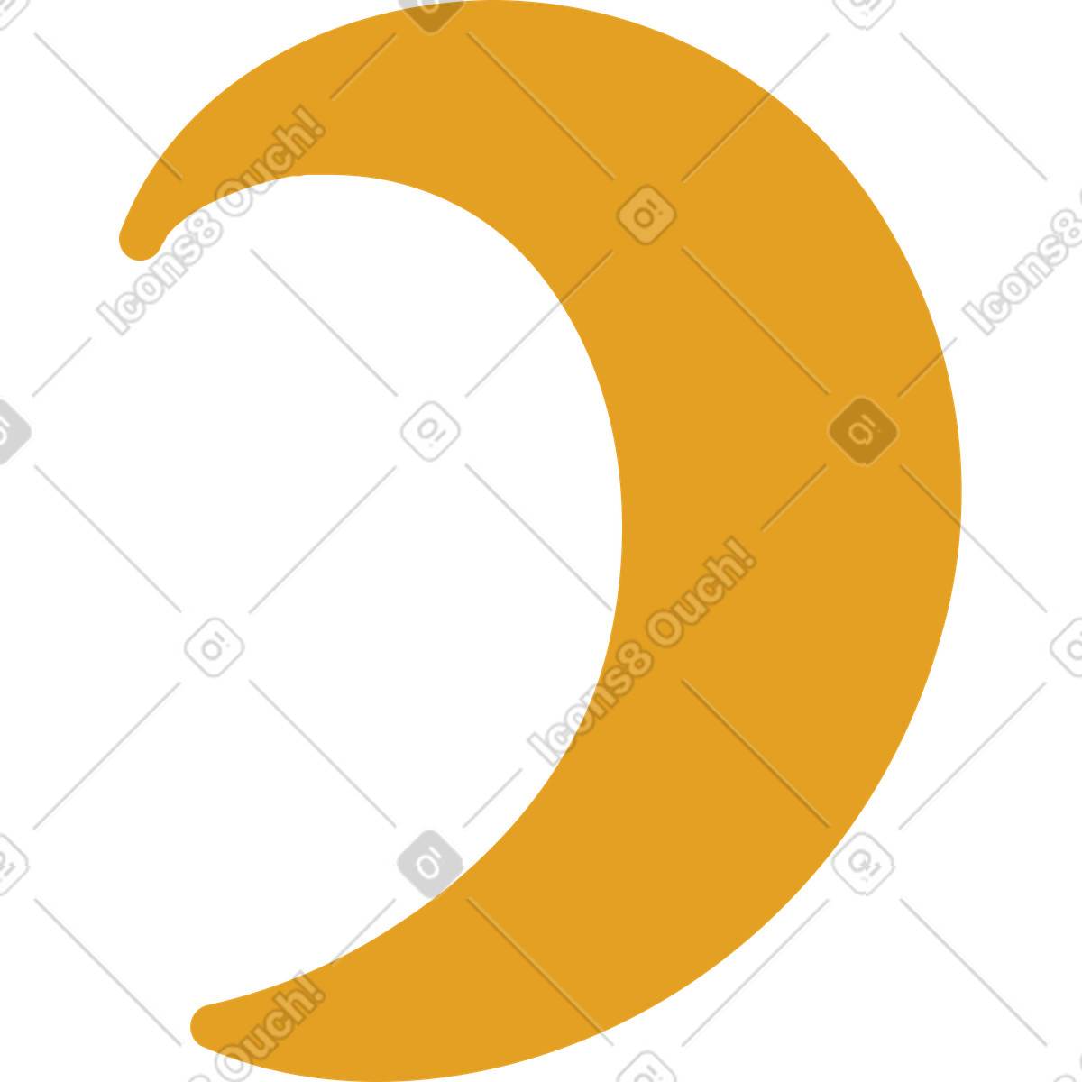 Mond-Illustration im Arabica-Stil als Download in PNG, SVG