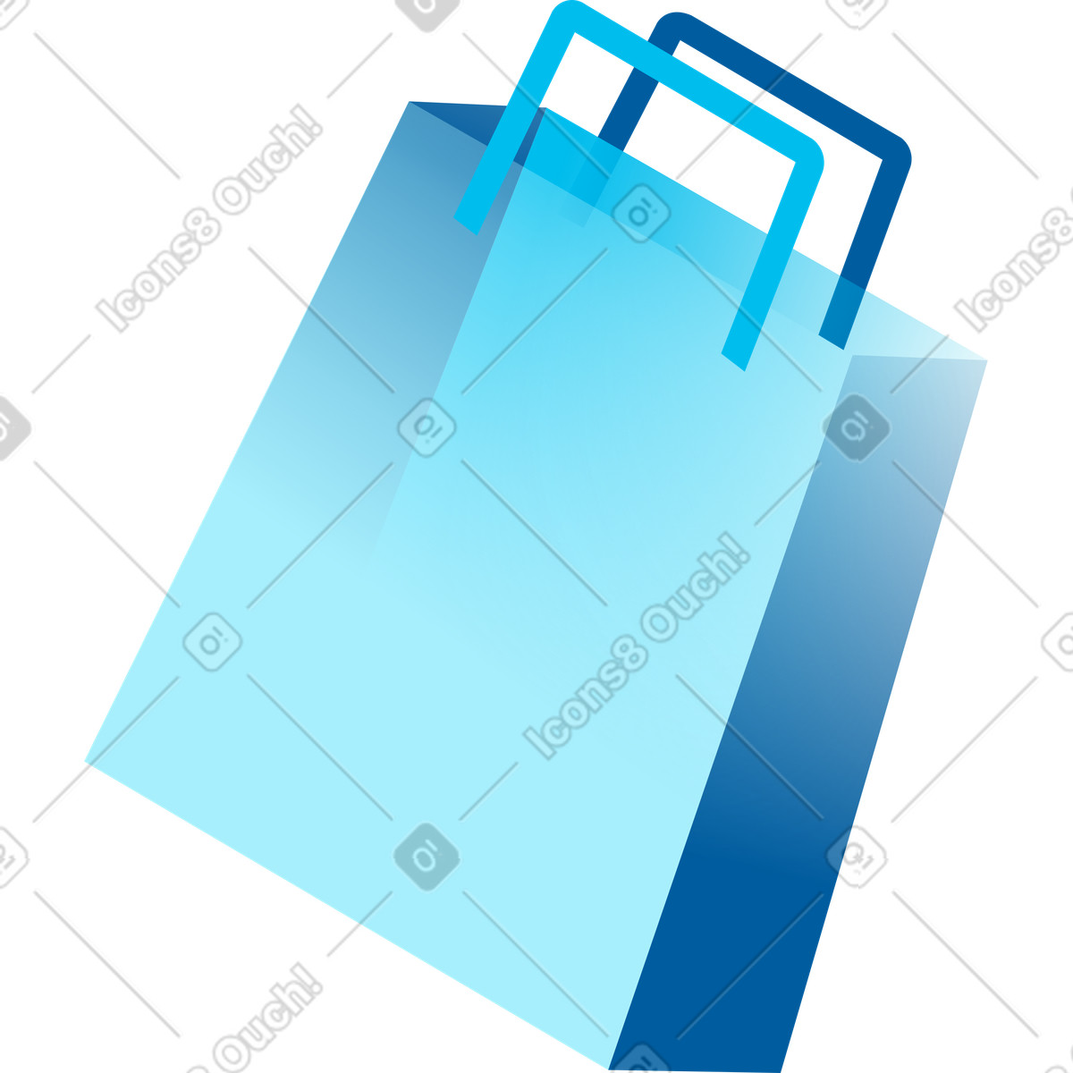 Illustration Sac de courses dans le style Icy à télécharger aux formats PNG, SVG
