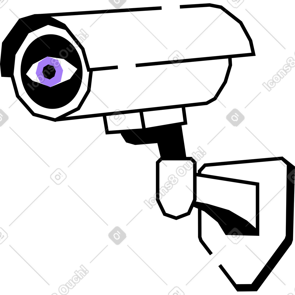 Ilustración Cámara de seguridad en estilo Amethyst a descargar en PNG y SVG