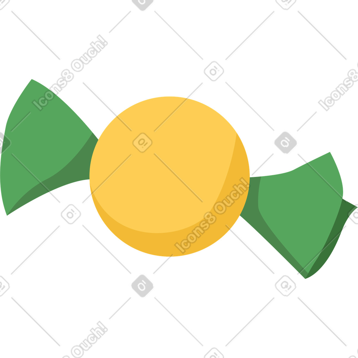 Bonbongelb-Illustration im Social-Stil als Download in PNG, SVG