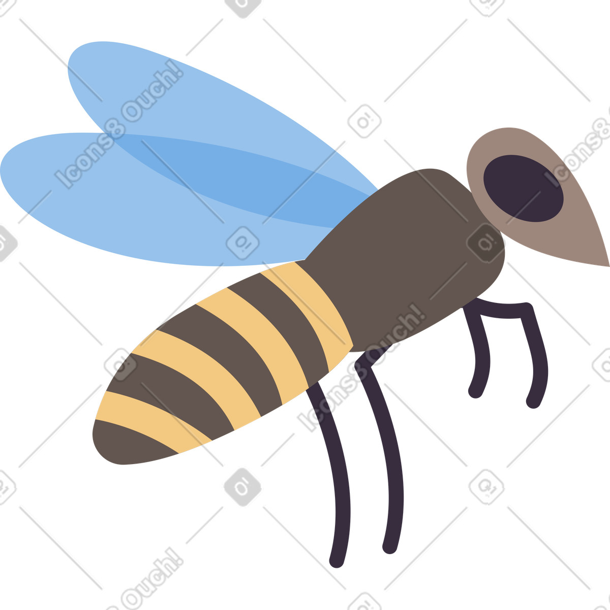 Bee illustration clipart showcasing the beauty of bees in graphic form