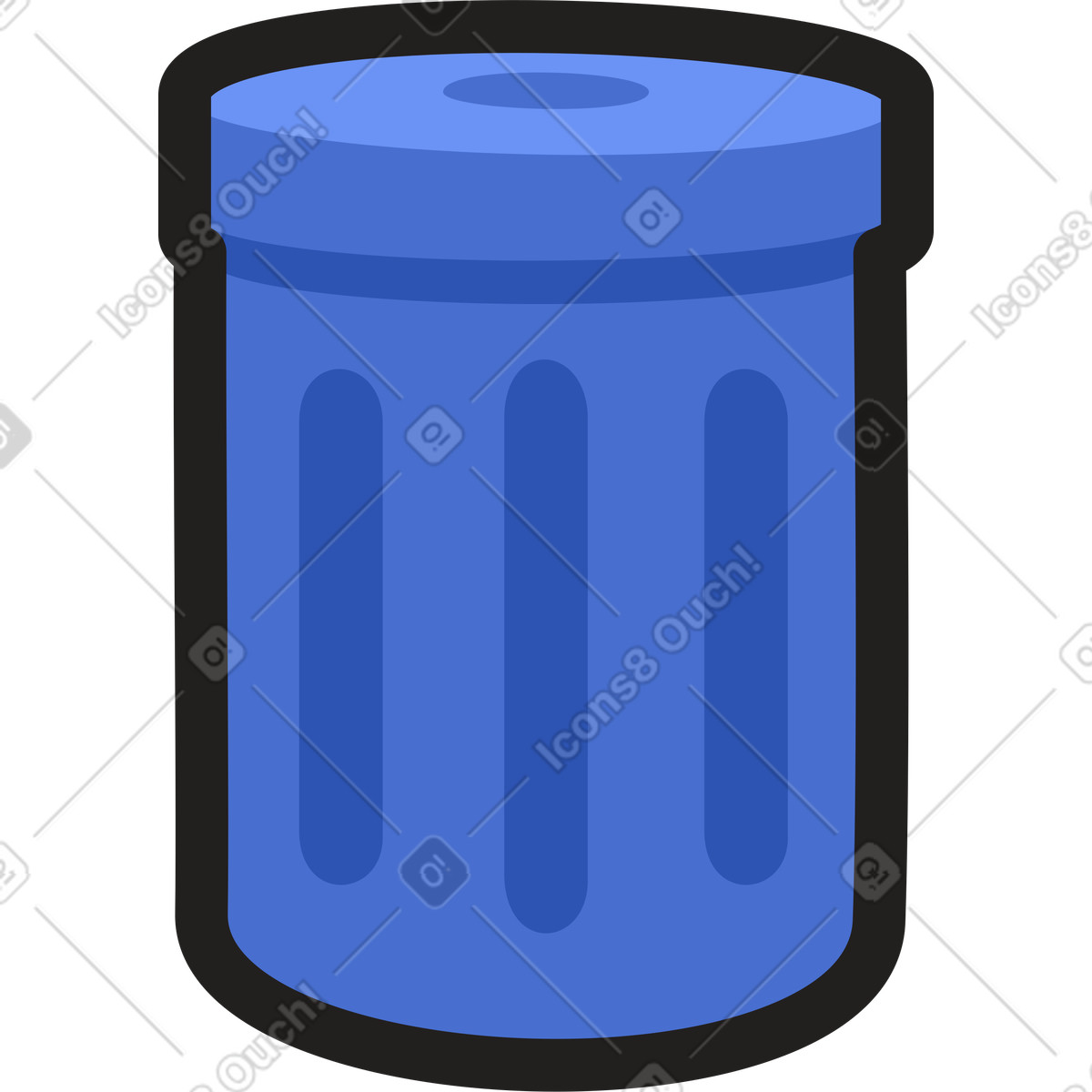 Illustration Poubelle dans le style Clipart à télécharger aux formats PNG, SVG