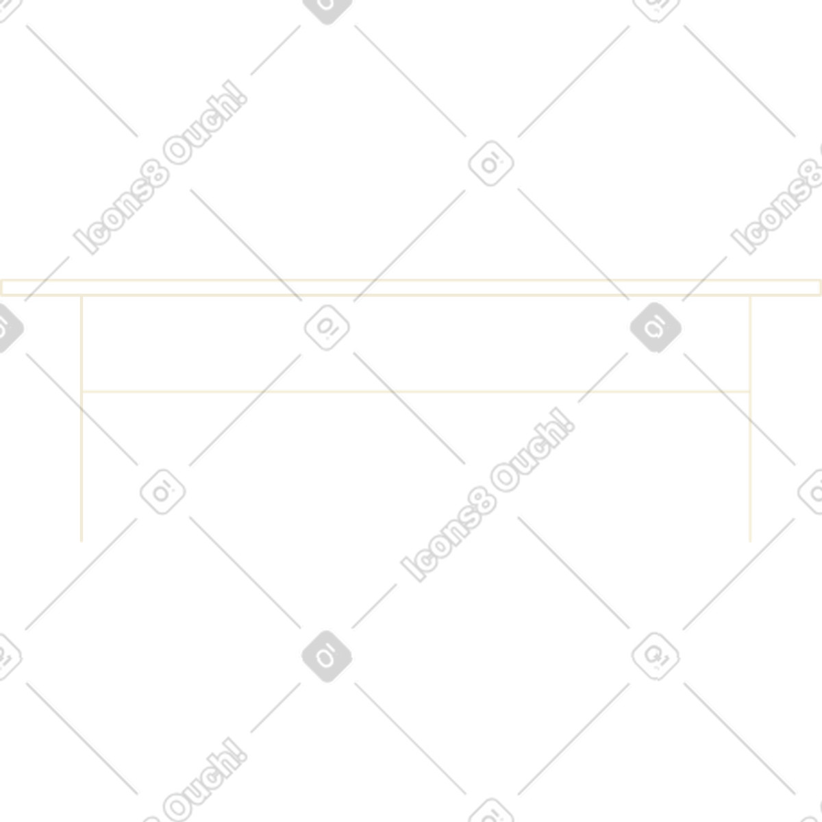 Ilustración Mesa larga beige en estilo Juicy a descargar en PNG y SVG