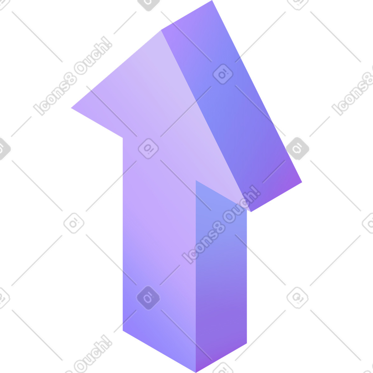 Ilustración Flecha hacia arriba en estilo Hi-tech a descargar en PNG y SVG