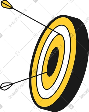 Target with arrows PNG, SVG