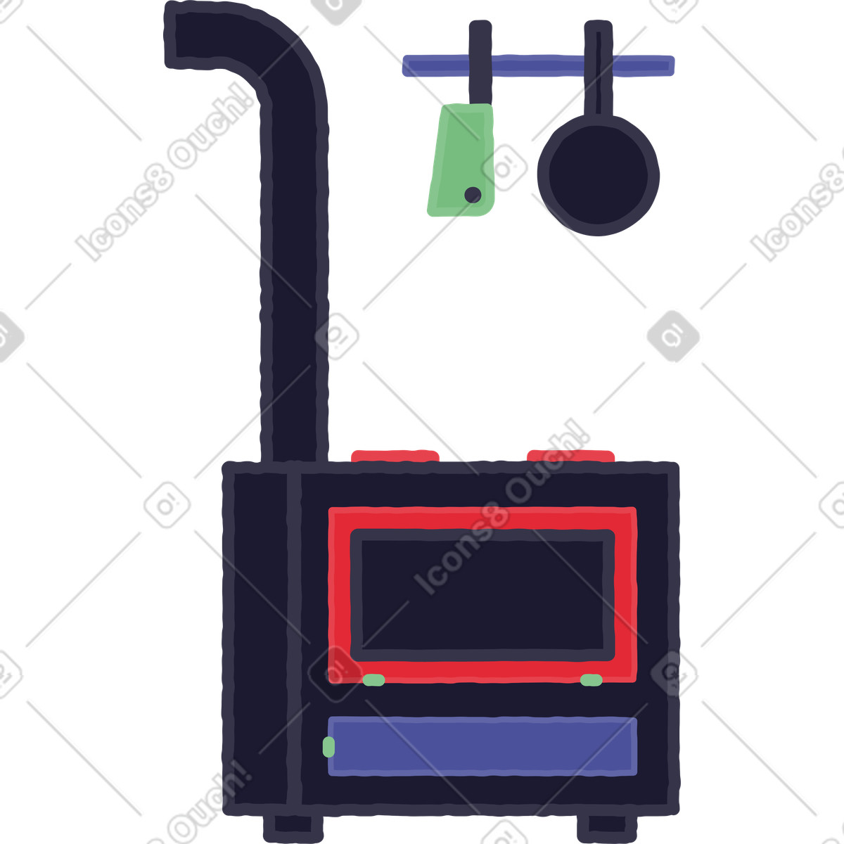 Illustration Four dans le style Stripy à télécharger aux formats PNG, SVG