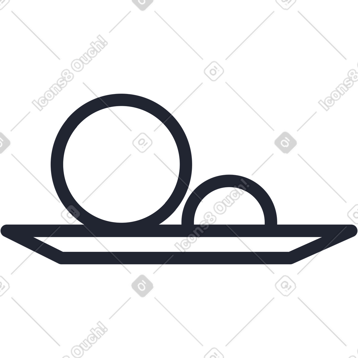 Teller-Illustration im Pablita-Stil als Download in PNG, SVG