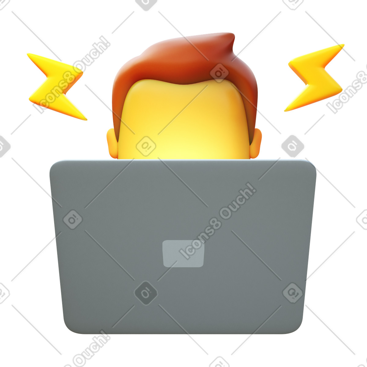 Анимированная иллюстрация Hard working в стиле 3D Fluency — скачать в форматах GIF, Lottie (JSON), AE
