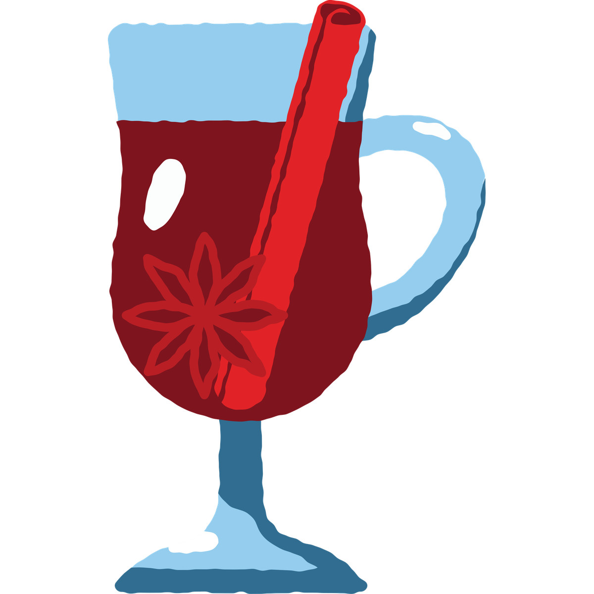 Ilustração de Mulled wine, symbol of Christmas em no estilo Cherry para baixar em PNG, SVG