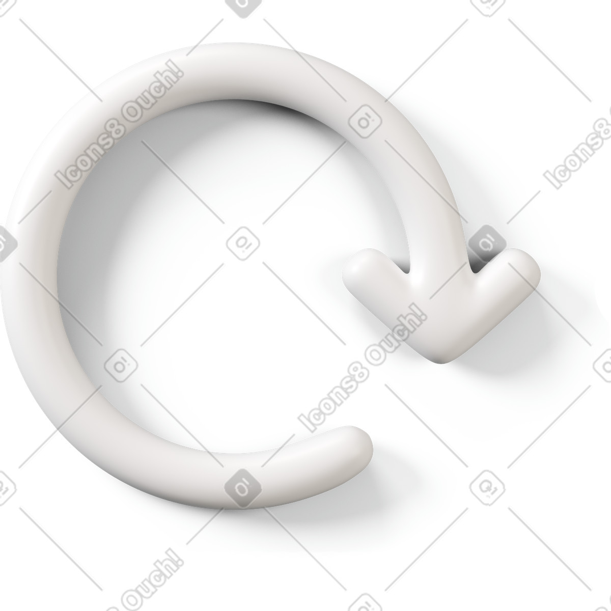 Illustration Reset icon dans le style 3D Buddy à télécharger aux formats PNG, SVG